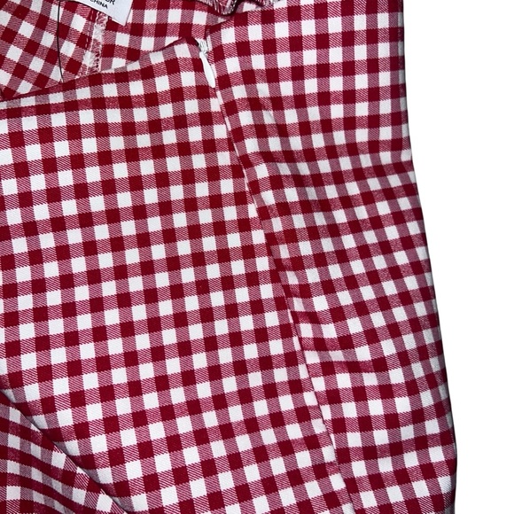Cotton On Red Gingham Capri Pants 90s Fitted Size 12 NWT - Picture 5 of 15
